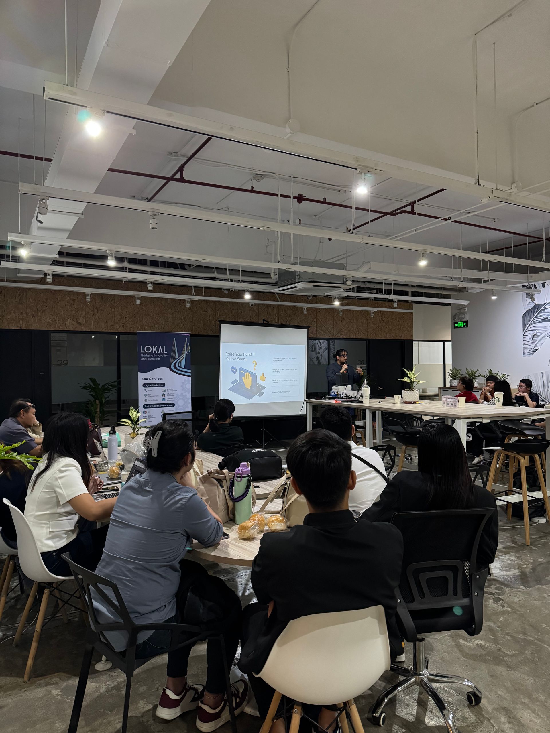 A LOKAL AI training workshop in session with a client team